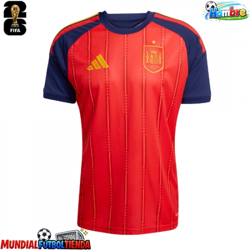 Camiseta España Primera Equipación Replica Mundial 2026 mangas cortas